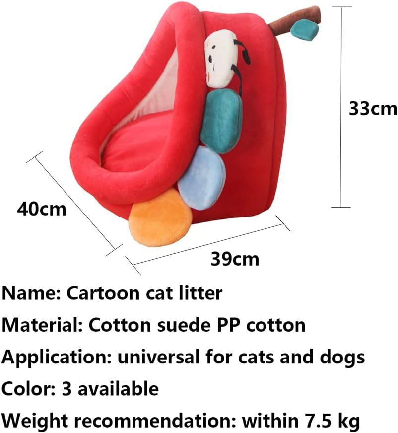 Super Soft Pet Bed Kennel Dog Round Cat Winter Warm Sleeping Bag Long Plush Large Puppy Cushion Mat Portable Cat Supplies Cat Nest Sofa