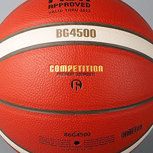 Molten Bg4500 Basketball, Match Ball, Bbl & Wbbl, Fiba Approved, Premium Composite Leather, Indoor Play, Orange/Ivory, Size 7, Suitable For Boys Age 14 & Adult #TOP3