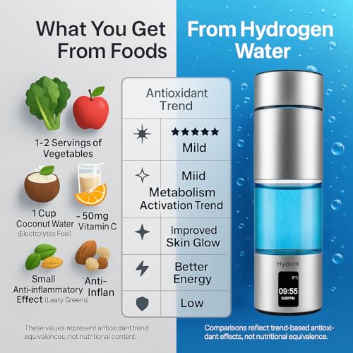 HydorX Hydrogen Water Bottle, Portable Hydrogen Generator, with 6700ppb High Concentration, Medical Grade, 8.3oz SPE/PEM, Leak-Proof, for Fitness Office Home Travel Family Gifts - Image 7