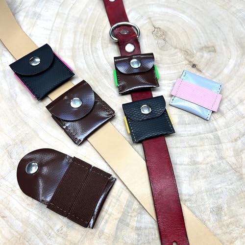 Hunde-Täschchen BRUNO aus LKW-Plane | Viele Farbkombinationen | für die Hundemarke, Tassomarke oder Airtag von Apple | Handmade by Manufactica®
