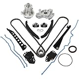 ECCPP Timing Chain Kit fits for Ford for F-150, 05-08 for Ford Expedition; 06-07 for Lincoln Mark LT Navigator 5.4L, w/ Timing Chains Crank Sprocket Tensioner Guide Oil/Water Pump