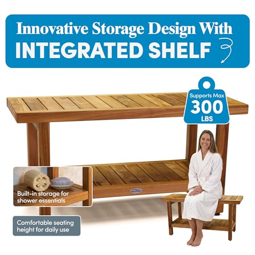 Image of AquaTeak Spa 36 inch Teak Shower Bench