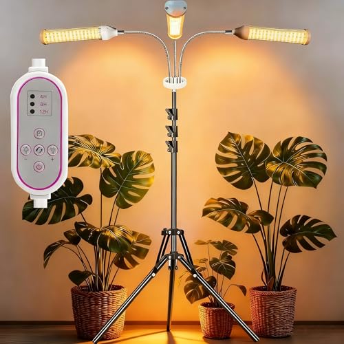Secefeao Grow Lights for Indoor Plants Full Spectrum, LED Plant Light with Stand, Adjustable Height, 4/8/12H Timer, 10 Dimmable Levels & 3 Lighting Modes (270 LEDs Stand) Secefeao Grow Lights for Indoor Plants Full Spectrum, LED Plant Light with Stand, Adjustable Height, 4/8/12H Timer, 10 Dimmable Levels & 3 Lighting Modes (270 LEDs Stand)