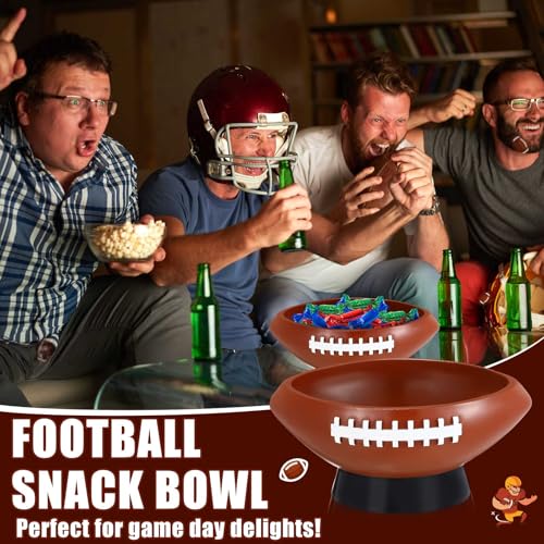 1 Pcs Football Snack Bowls Reusable Resin Party Bowl for Tailgate Dinner Sports Event Football Game Birthday Party Decorations - Image 6