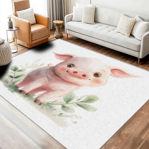 Tapis cochon mignon antidérapant et lavable grand format XXL - 2