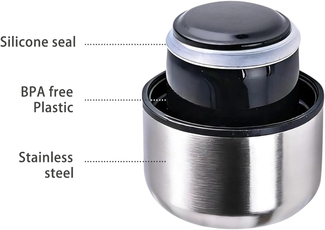 Tappo di ricambio Otto Koning, colore argento, acciaio inossidabile, senza BPA, compatibile con bottiglie da 1000 ml