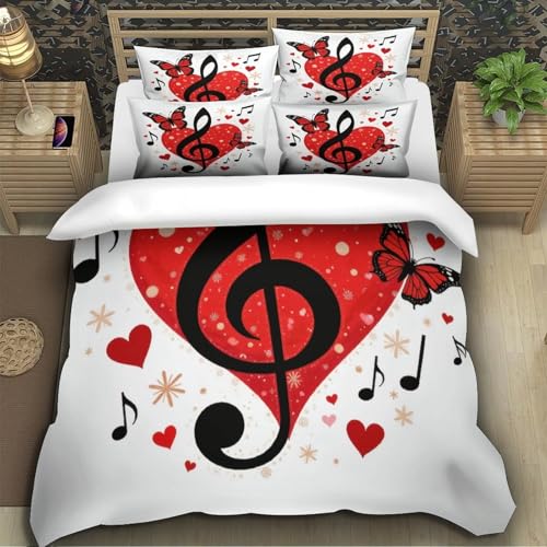 Housse de couette notes de musique 3D pour transformer la chambre d'une ado créative - 5