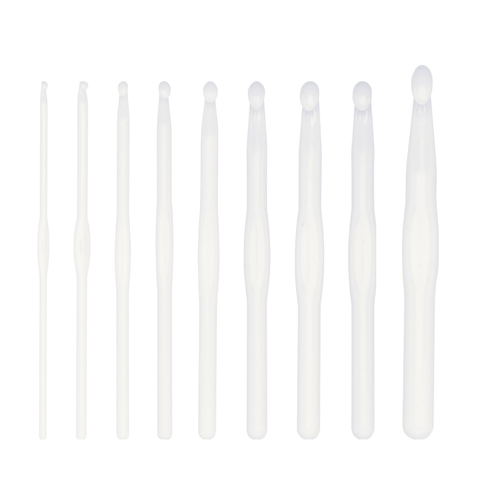 9Pcs Acrylics Crochet Hook with Ergonomic Handle 3mm-10mm 12mm for Knitting Weaving Ergonomic Crochet Hook for Beginner Blanket Weaving Tool