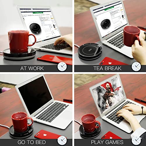 Smart Coffee Warmer, Bestinnkits Auto On/Off Gravity-Induction Mug Warmer For Office Desk Use, Candle Wax Cup Warmer Heating Plate (Up To 131F/55C) (Black) #TOP5