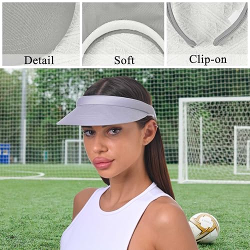 Image of 3 Pack Sports Sun Visor Hat Women Men Adjustable Clip On Visors Outdoor Golf Beach Cap