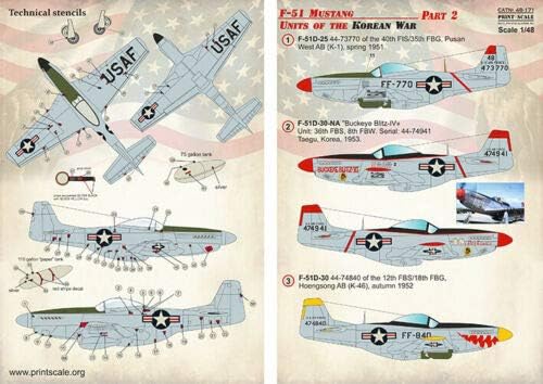 Print Scale 48-171 F-51 Mustang. Units of The Korean War Part 2 1:48