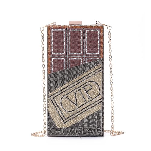 Sac Pochette GUMMMY Diamond VIP Chocolat pour vos Soirées Chic