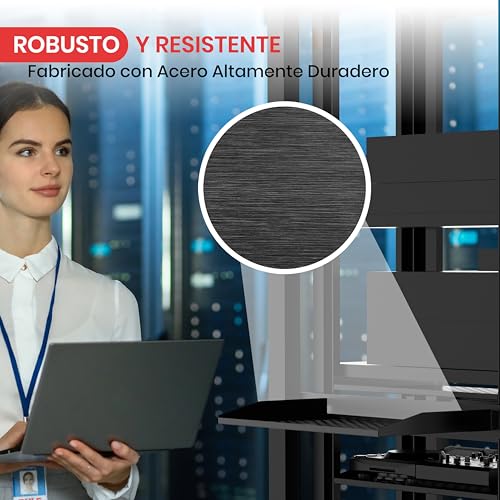 Bandeja rack 19 PYLE ventilada de 1U y 2U para servidor de pared 5