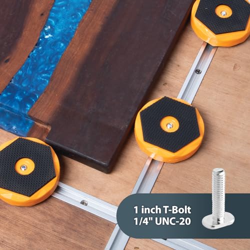 Image of POWERTEC 72217 T-Bolts and Finishing Cones for 71820 Bench Dog Puck, 4 of Each