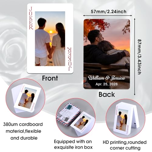 Naipes personalizados para pareja aniversario boda miniatura 3