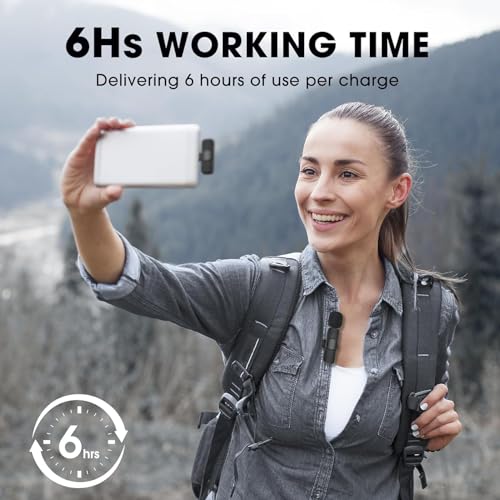 Image of BQYA K8 Wireless Microphone for Vlogging, Video Recording, Online Classes, Noise Cancellation, Type-C Android & iPhone, Plug /Play and Play /No Bluetooth