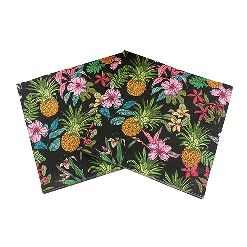 Beavorty 120 Peças Guardanapos Rosas Abacaxi Lindos Guardanapos Tecido Impressão