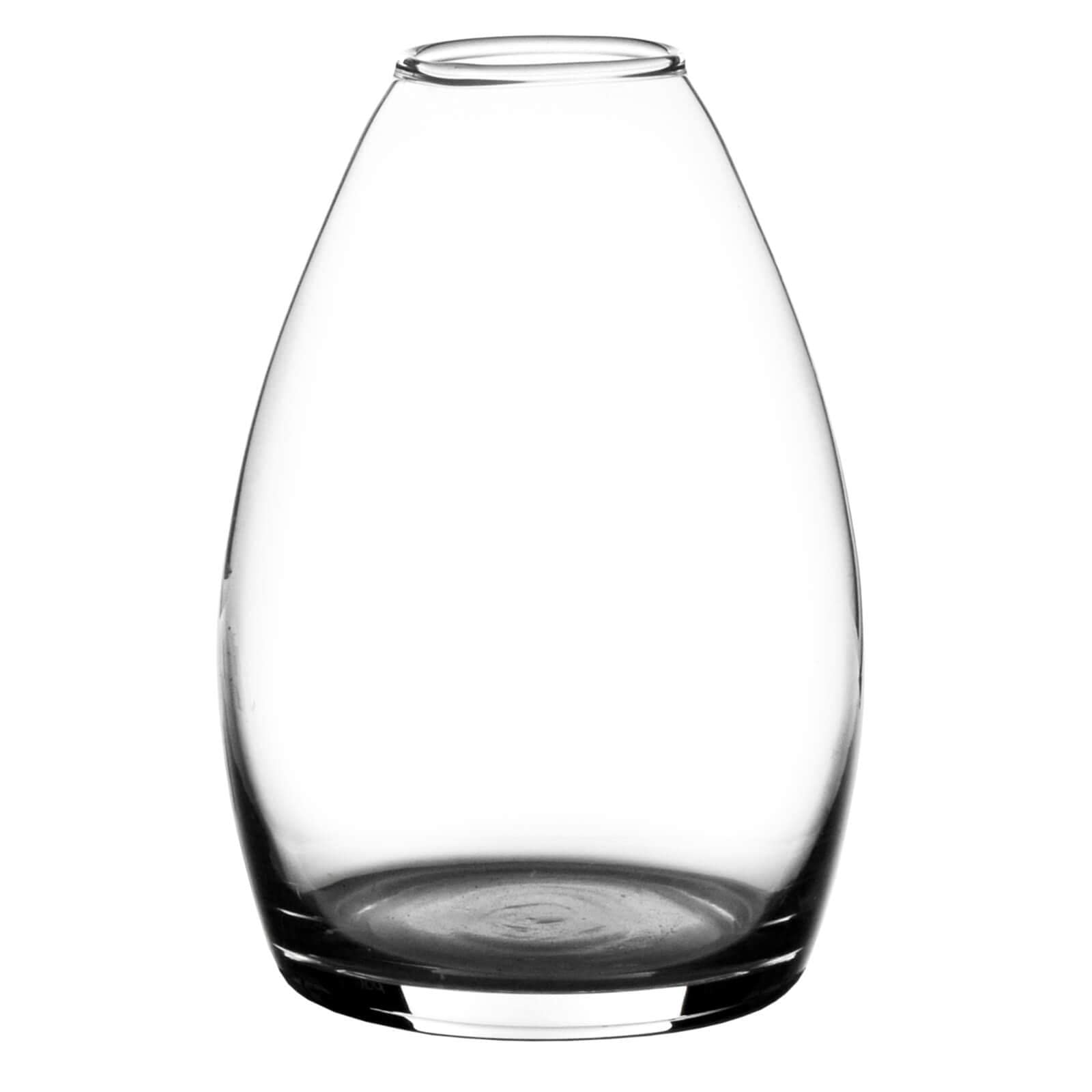 Hodge And Hodge Clear Glass Flower Vase Plain Bouquet Floral Foliage Container - Freesia 13Cm