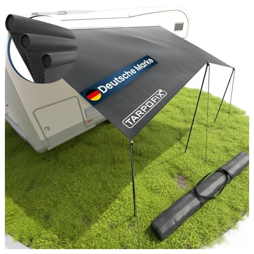 Tarpofix® Sonnensegel mit Keder 4 x 2,4 m | 100% Wasserabweisendes Sonnendach Wohnwagen für Kederleiste | Vordach Sonnenschutz & UV Schutz für Camping | Vorzelt Plane für Camper & Wohnmobil Tarp