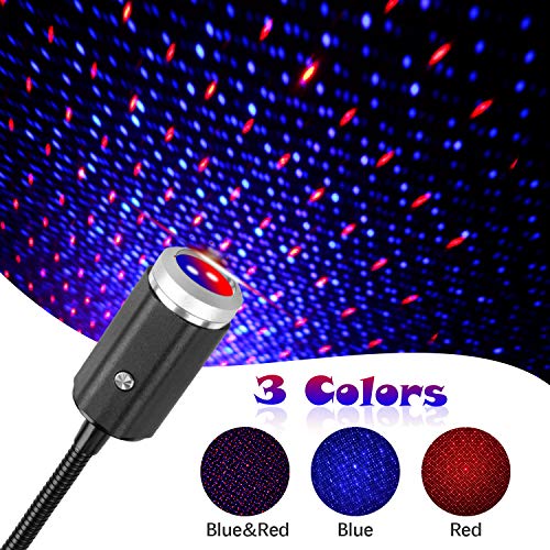 USB Star Light Projector, 3 Colors - 7 Lighting Effects, ReKeen Adjustable Romantic