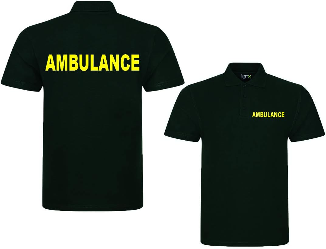 PRO RTXAmbulance Bottle Green Polo Shirt, Workwear, Medical, First AID, Event XS-7XL