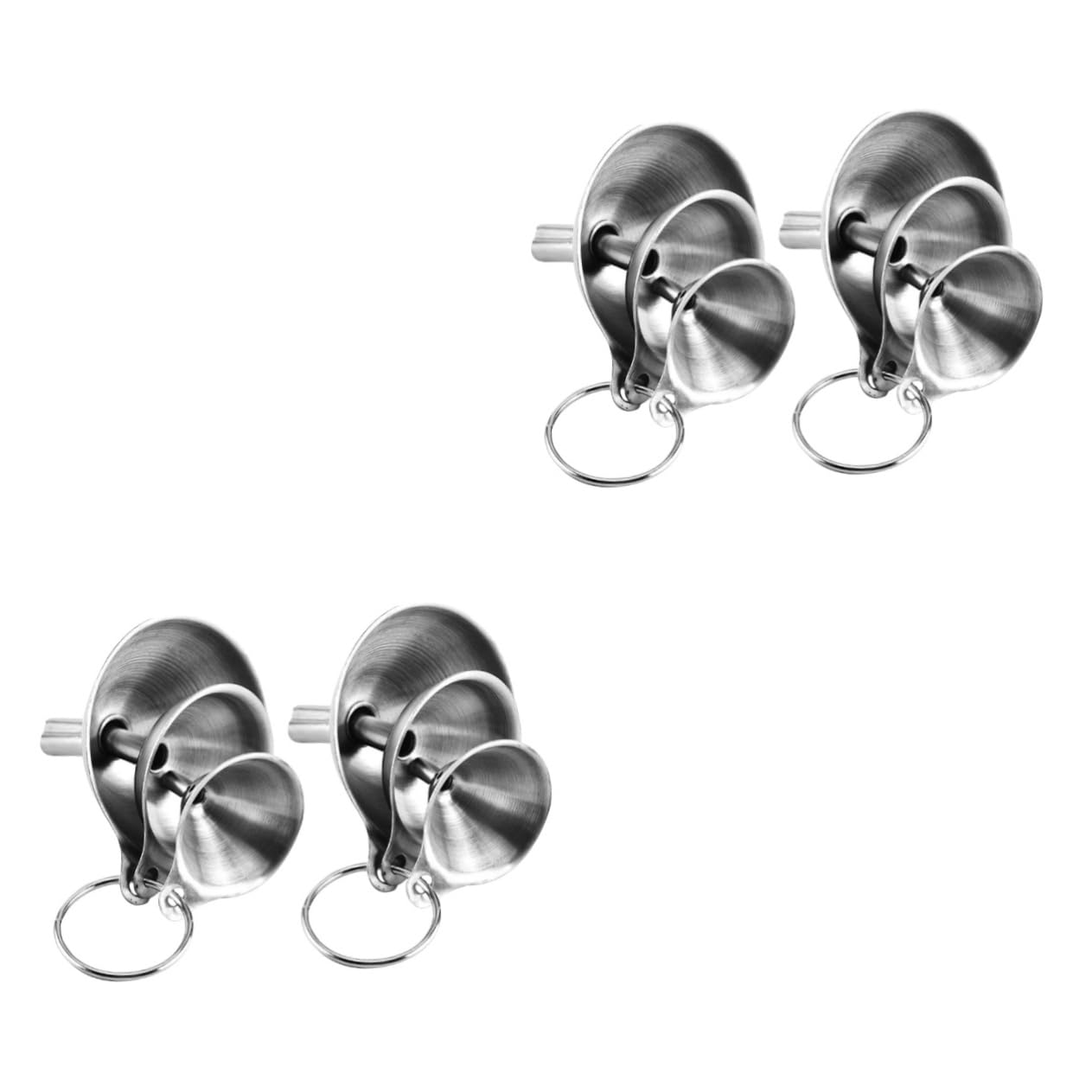 Amosfun Set Di 4 Imbuti Per Uso Cucina Mini Imbuti in Acciaio Inox Per Spezie Oli