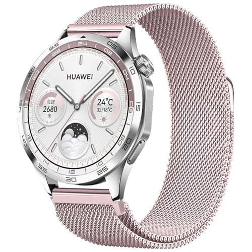 Bracelet montre Huawei GT4 41mm milanais rose pour le bureau