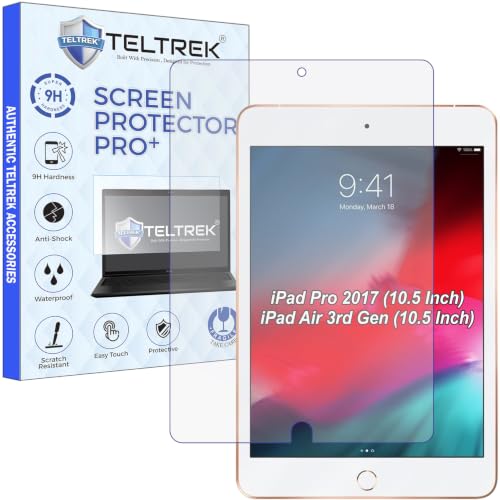 Image of Screen Guard Compatible With Apple iPad Pro 10.5 2017 iPad Air 3rd Gen 2019 10.5 inch Inch Tab (A1709 /1701 /A1852 Tablet) Flexible Fiber Screenguard Not a Tempered Glass Screen Protector