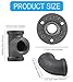 Niubid 30 Pack 3/4 Inch Cast Iron Pipe Fittings (10 Elbows, 10 Tees, 10 Flange), DIY Steampunk Industrial Vintage Style.