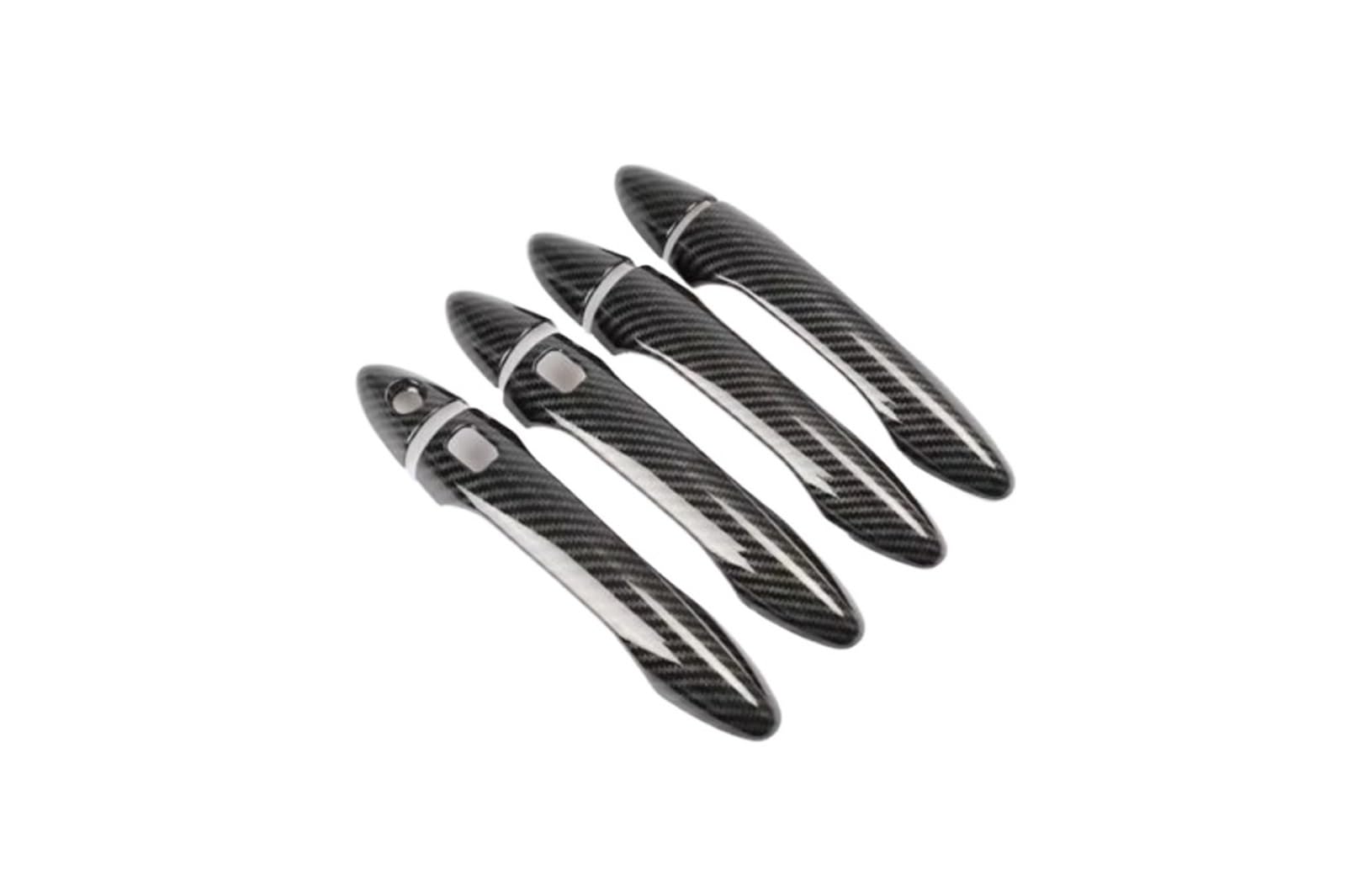 IUKMR for Kia for Optima K5 TF MK3 2011-2015 Carbon Fiber Chrome Car Door Handle Cover Trim Sticker Styling Accessories Car Outer Door Handle(Carbon 2 Button)