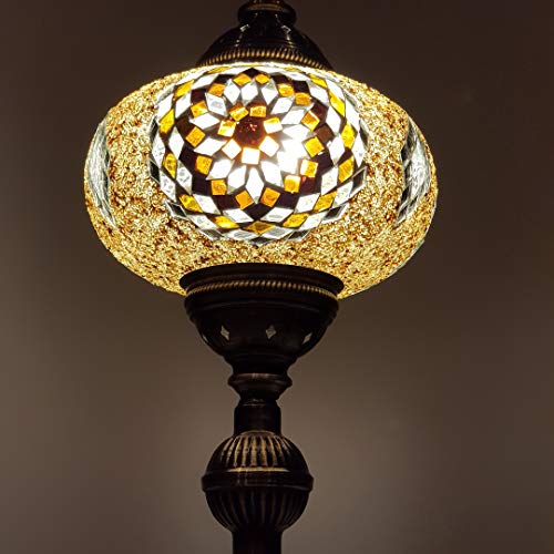 Renas Orientalische Mosaiklampe XL ( 55 cm ) / Türkische Nachttischlampe aus Mosaik / Orientalische Nachttischlampe XL… – Bild 4