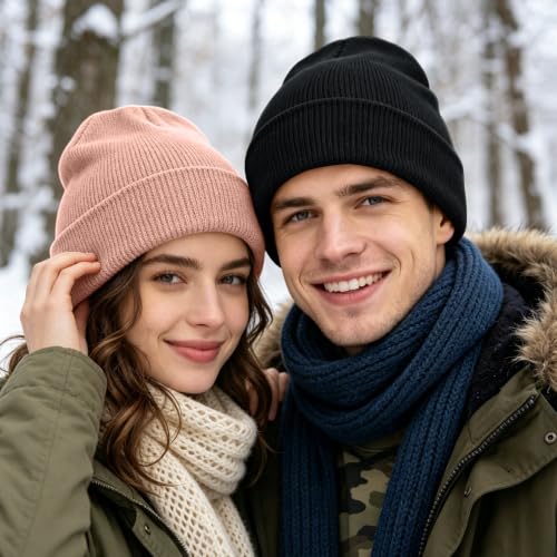 Image of ZOORON Beanie for Men Women Slouchy Winter Beanie Hats Cuffed Skull Caps