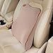 Amooca Breathable Back Support Cushion Pillow Memory Foam Lumbar Home Chair Car Seat Beige 1PCS