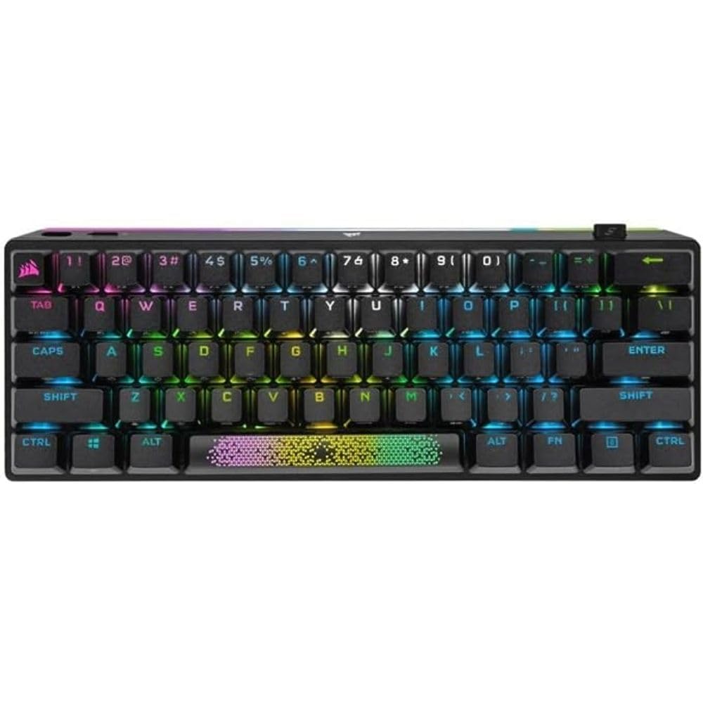 CORSAIR K70 PRO MINI WIRELESS RGB 60% Mechanical Gaming Keyboard – Swappable CHERRY MX RED Switches – PBT Double-Shot Keycaps – iCUE Compatible – PC, Mac, PS5, PS4, Xbox – QWERTY UK – Black Corsair OPX Optical Switches Black