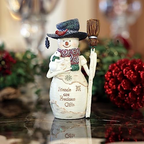 Pavilion-Friends-6-Snowman-Figurine-Sculpted-Hand-Painted-Statue-Snowman-Decor-Indoor-Christmas-Decoration-Winter-Decoration-Holiday-Decor-1-Count Pavilion Friends 6 Snowman Figurine Sculpted Hand Painted Statue Snowman Decor Indoor Christmas Decoration Winter Decoration Holiday Decor 1 Count