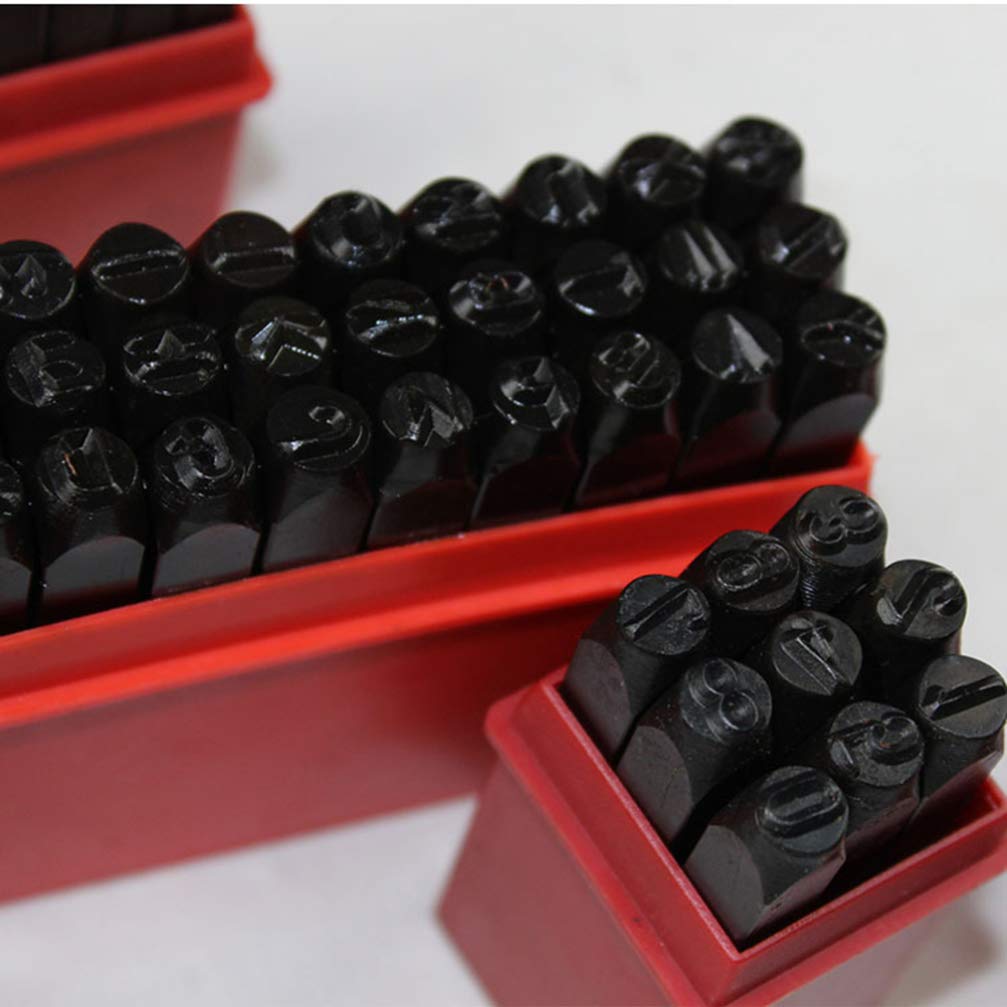 Healifty Metal Stamp Set 36Pcs 4Mm Carbon Steel Letter and Number Punch Stamps for Diy Crafting with Storage Box - Image 3