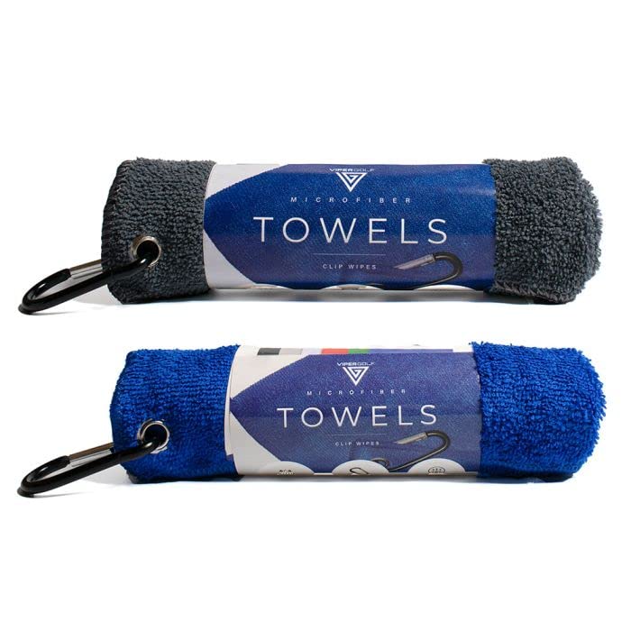 VIPERGOLF Microfiber Quick Dry Sports Towel with Clip, Mega Absorbent Fiber (40 cms X 60 cms, Gray/Royal Blue), Fast Drying, Small Workout Gear for Body Sweat, Cleaning, Working Out (Pack of 2 Combo) (B0BSGWLWZB) Amazon Price History, Amazon Price Tracker
