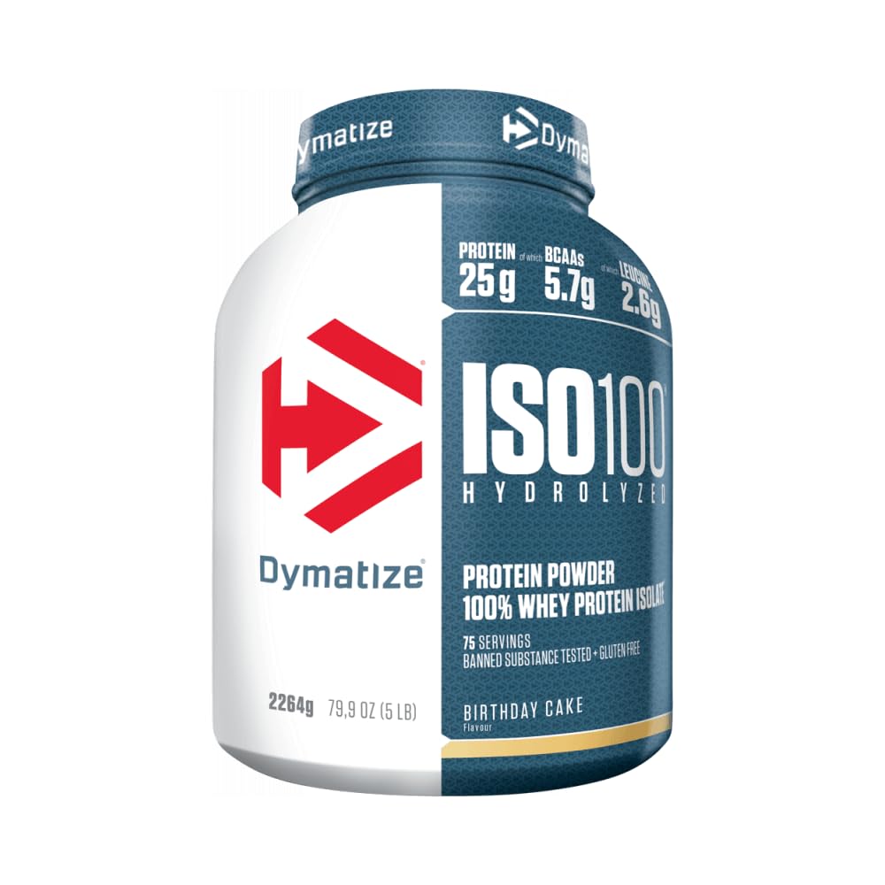 Dymatize ISO 100 Birthday Cake 2,2 kg - Molkenprotein-Hydrolysat + Isolat Pulver