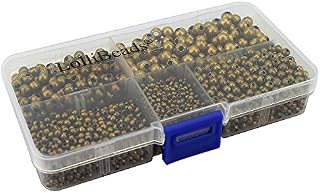 LolliBeads (R) Silver Plated Smooth Round Metal Beads 4 mm 600 Pcs