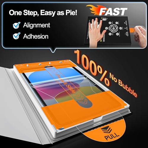 Image of EZ-GLAZ-2 Pack Paper-feel Glass Screen Protector for iPad A16 2025 11th (11 Inch) / 10th Generation 2022 (10.9 Inch) - Apple Pencil Compatible, 9H+ Tempered Glass, Matte Film, Anti-Scratch, Bubble Free, with Installation Box