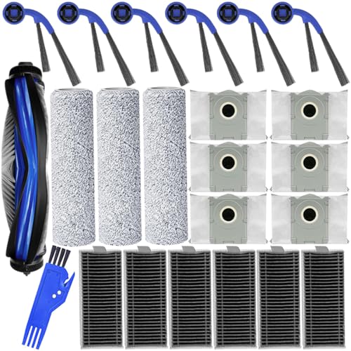 Image of Accessories for Ecovacs Deebot T80 Omni /Yeedi M14 Plus Robot Vacuum Cleaner - Includes Main Brush, Side Brushes, Roller Mop, Hepa Filters, Dust Bags
