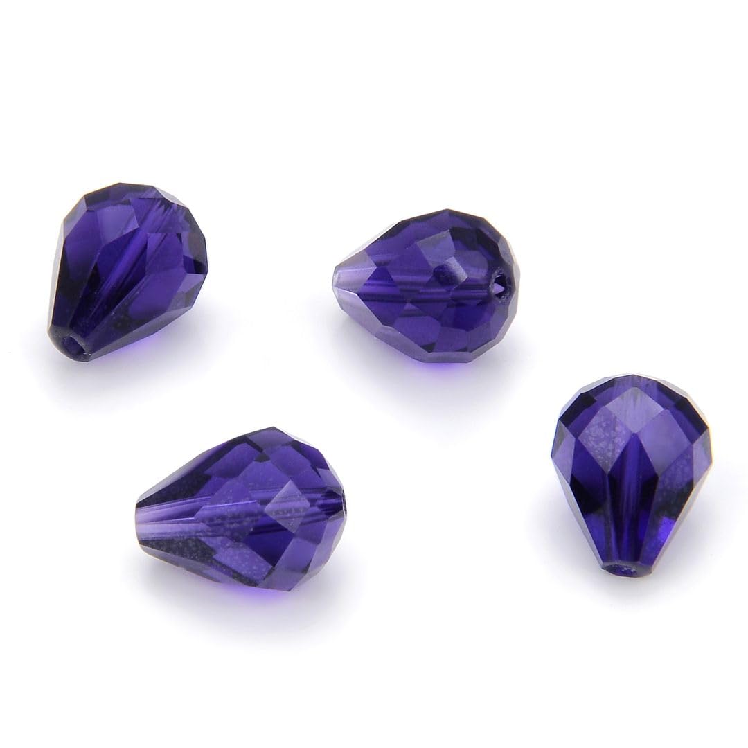 24pcs 10x8mm Adabele austriaco a goccia cristallo perline viola velluto compatibile con 5500 cristalli Swarovski Preciosa SST-1027