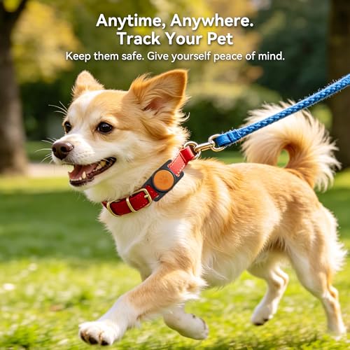 Image of GOCII for Airtag Dog Collar Holder 2 Pack,Waterproof Dog Collar Holder for Apple AirTag(Gen 1 & 2),Silicone Air Tags Case for Dog Collars(Black & Orange)