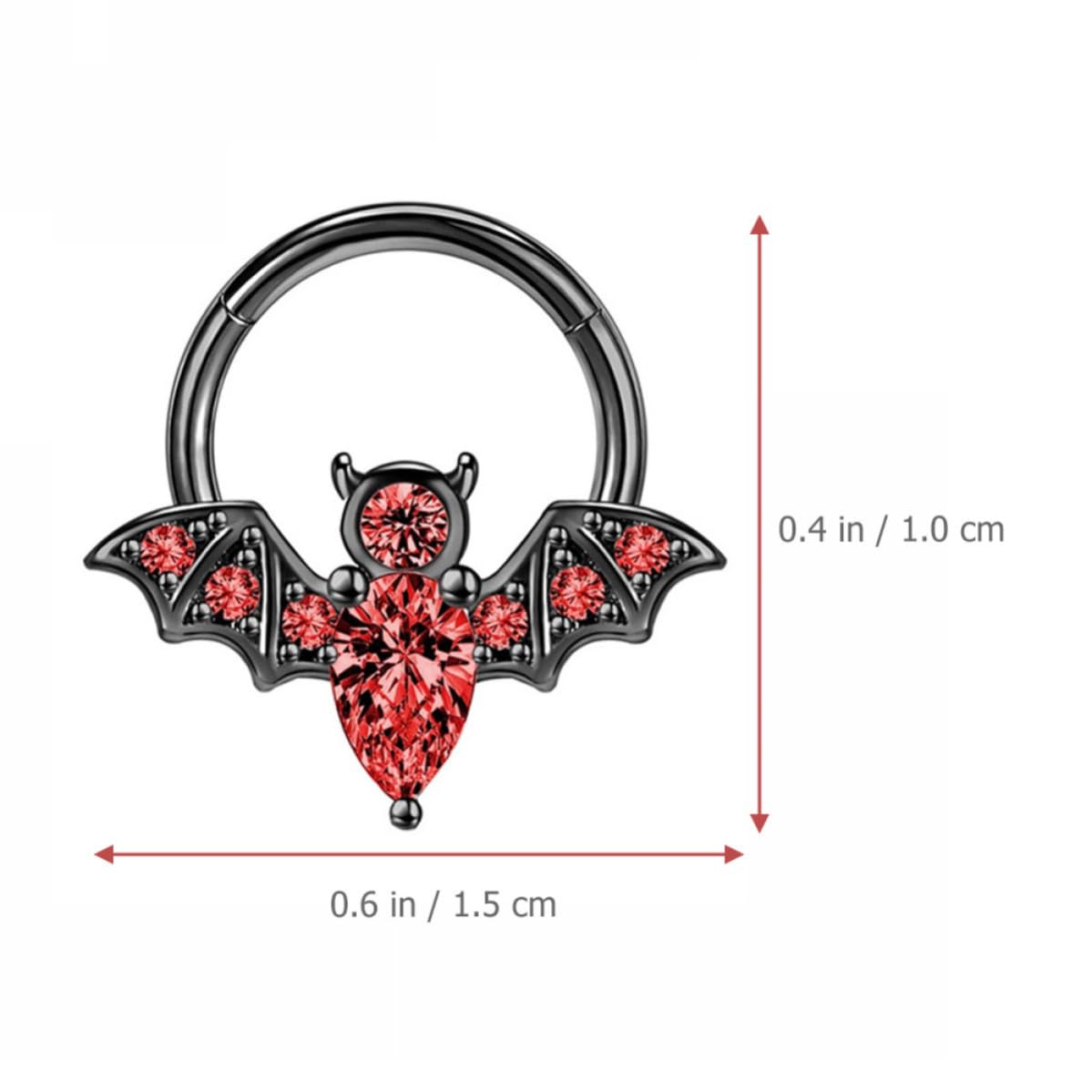 Uonlytech 15 Pezzi Anelli al Naso in Acciaio Inossidabile a Forma di Pipistrello, Design Unico e Lucido, Piercing Naso Chic per Donne in Occasione Regalo