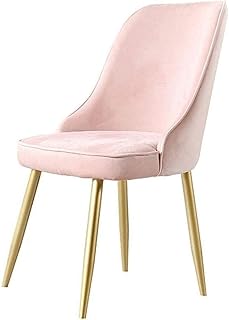 WYL Silla nórdica Comedor, cafetería Simple, Silla de Restaurante, Tienda de té, Restaurante de postres, Neto de Terciopelo, Silla roja (Color : Default)