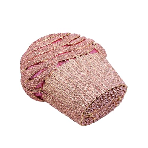 Image of Women Ice Cream Crystal Evening Bag Luxury Rhinestone Clutch Wedding Party Minaudiere Purse and Handbag for Cocktail
