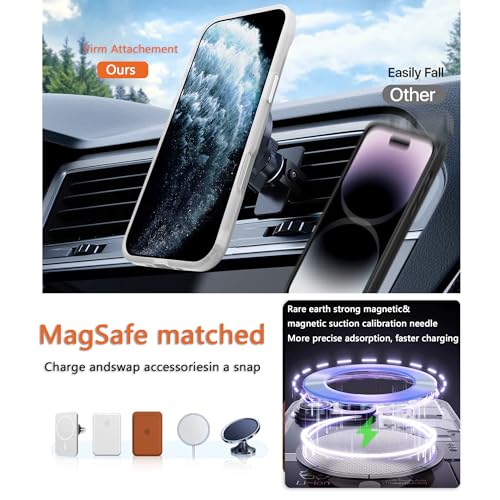 Image of Magnetic for iPhone 17 Air Phone Case, [Compatible with MagSafe], Screen Protectors X1, [Military Grade Drop Protection],Matte Finish,Slim,Shockproof,Protective (Frosted white, iPhone 17 air)