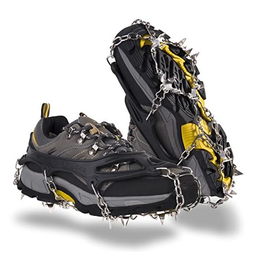 OuterStar Traction Cleats Ice Snow Grips Anti Slip 18 Stainless Steel Spikes Crampons Footwear