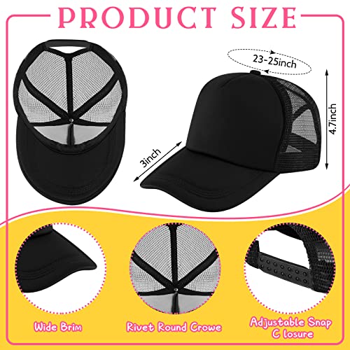 Hercicy 40 Pack Sublimation Blank Trucker Hat Bulk Baseball Cap Adjustable Mesh Unisex Polyester Hat Heat Transfer2