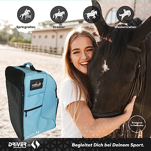 Miniatura 5 de Driver13 Bolsa Para Botas De Equitación O De Equitación Deluxe Con Compartimento Para Casco Para Botas De Equitación Mochila Aruba-Blue